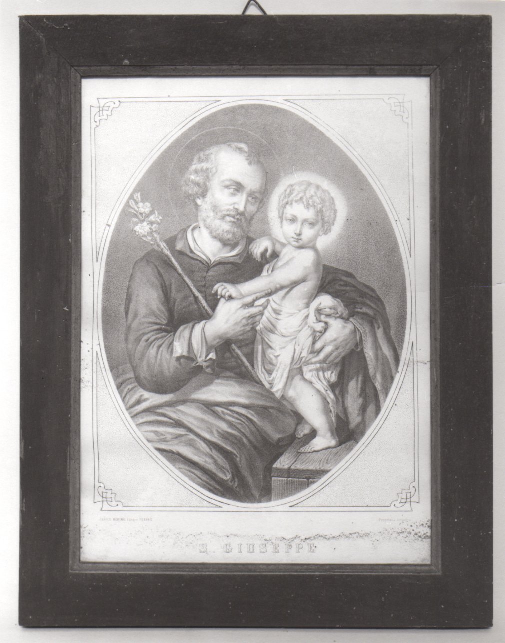 San Giuseppe e Gesù Bambino (stampa) - ambito torinese (metà sec. XIX)