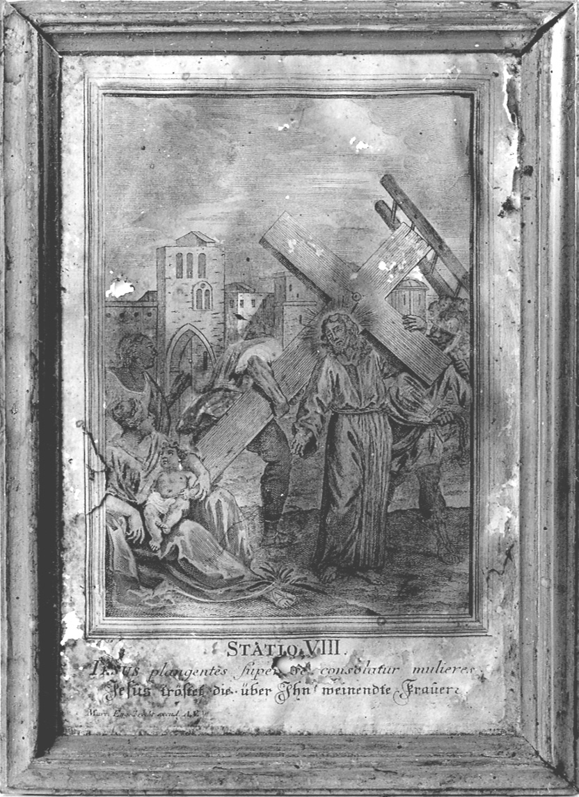stazione VIII: Gesù consola le donne di Gerusalemme (stampa, elemento d'insieme) di Engelbrecht Martin (sec. XVIII)