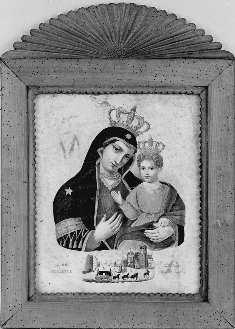 La SS. Vergine della Consolata, Madonna della Consolazione (stampa a colori) - ambito piemontese (fine/inizio secc. XIX/ XX)