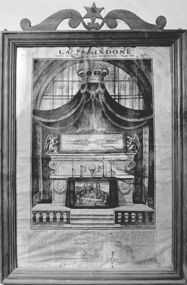 esposizione della Sacra Sindone (stampa) - ambito torinese (sec. XIX)
