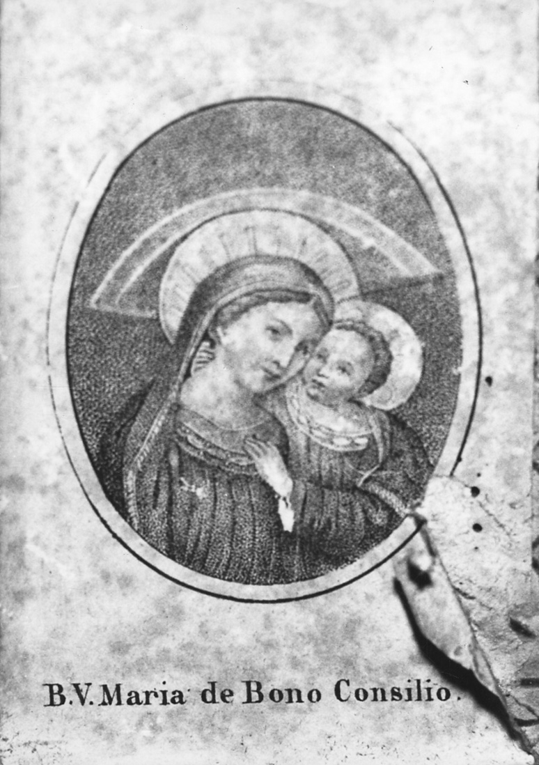 Beata Vergine del Buon Consilio, Madonna con Bambino (stampa) - ambito italiano (sec. XIX)