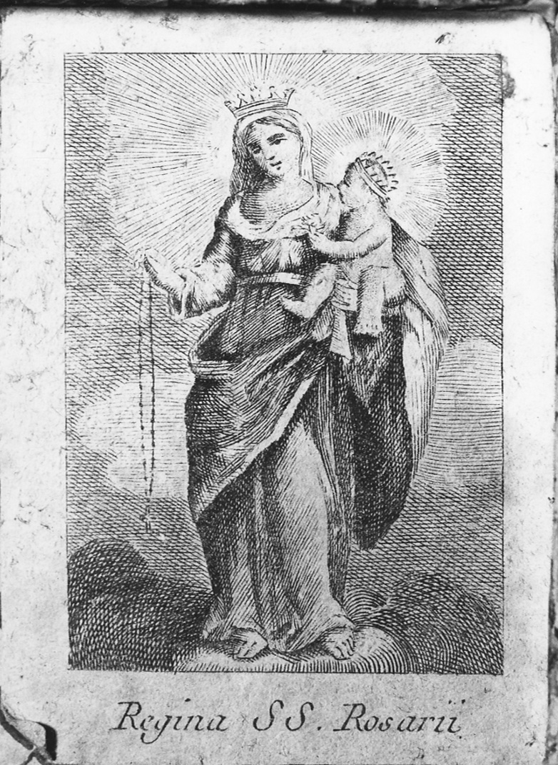 Regina SS. Rosario, Madonna del Rosario (stampa) - ambito italiano (sec. XVIII)