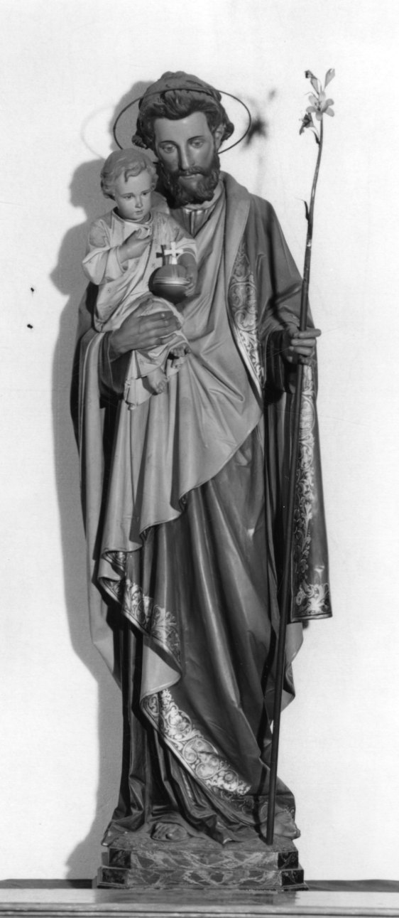 San Giuseppe e Gesù Bambino (statua, opera isolata) di Sartoris Sasia Ditta (secc. XIX/ XX)