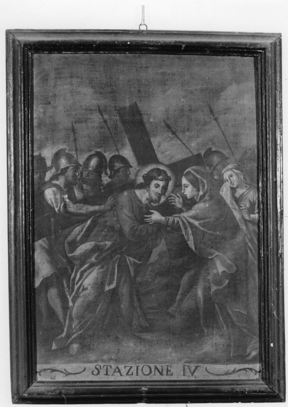 stazione IV: Gesù incontra la Madonna (dipinto) - ambito piemontese (ultimo quarto sec. XVIII)