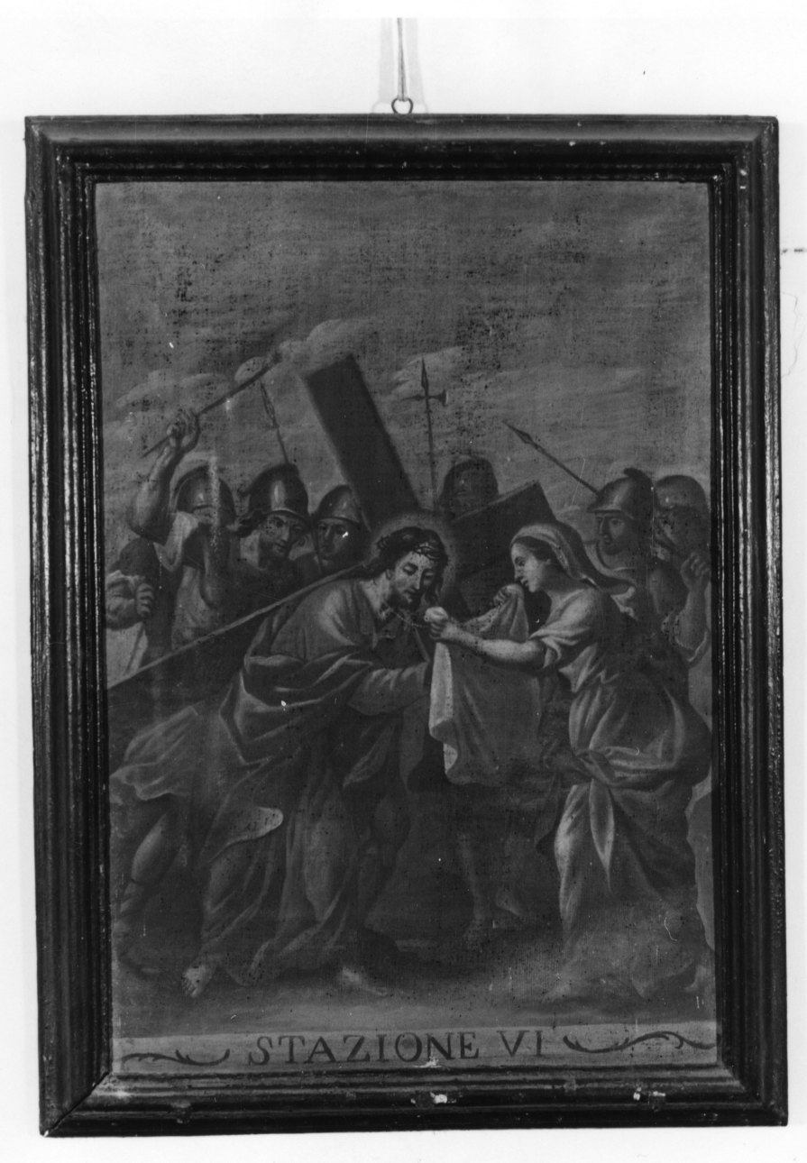 stazione VI: Gesù asciugato dalla Veronica (dipinto) - ambito piemontese (ultimo quarto sec. XVIII)