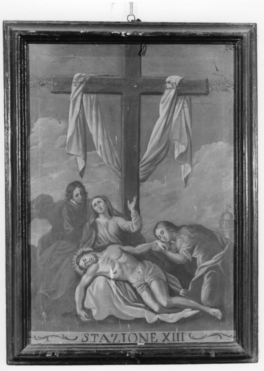 stazione XIII: Gesù deposto dalla croce (dipinto) - ambito piemontese (ultimo quarto sec. XVIII)