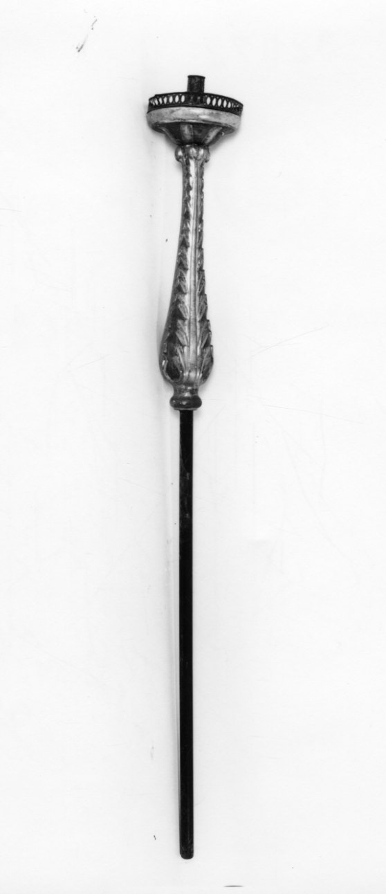 candelabro portatile, serie - bottega piemontese (secc. XVIII/ XIX)