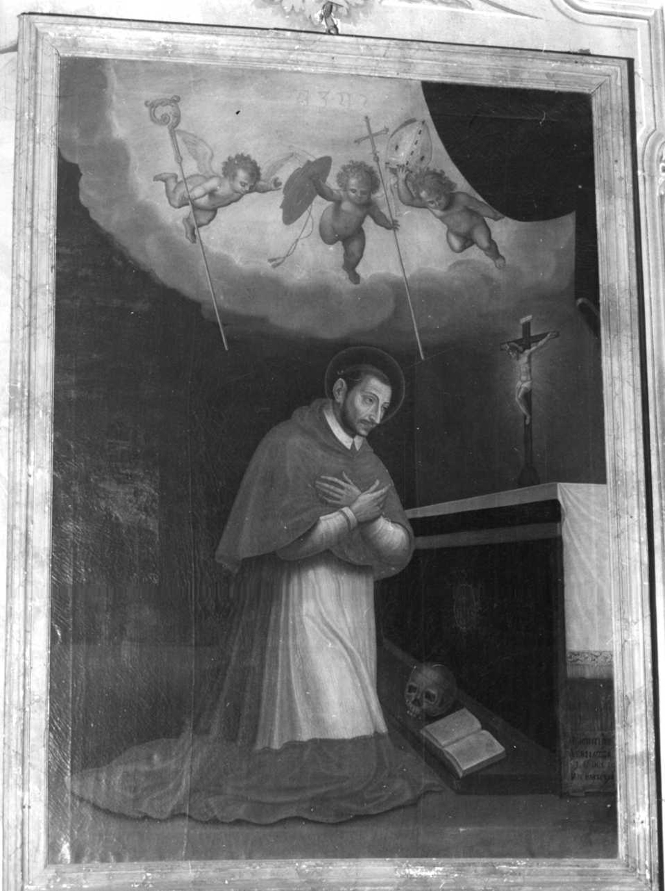 San Carlo Borromeo (dipinto, opera isolata) di Caccia Guglielmo detto Moncalvo (cerchia) (sec. XVII)