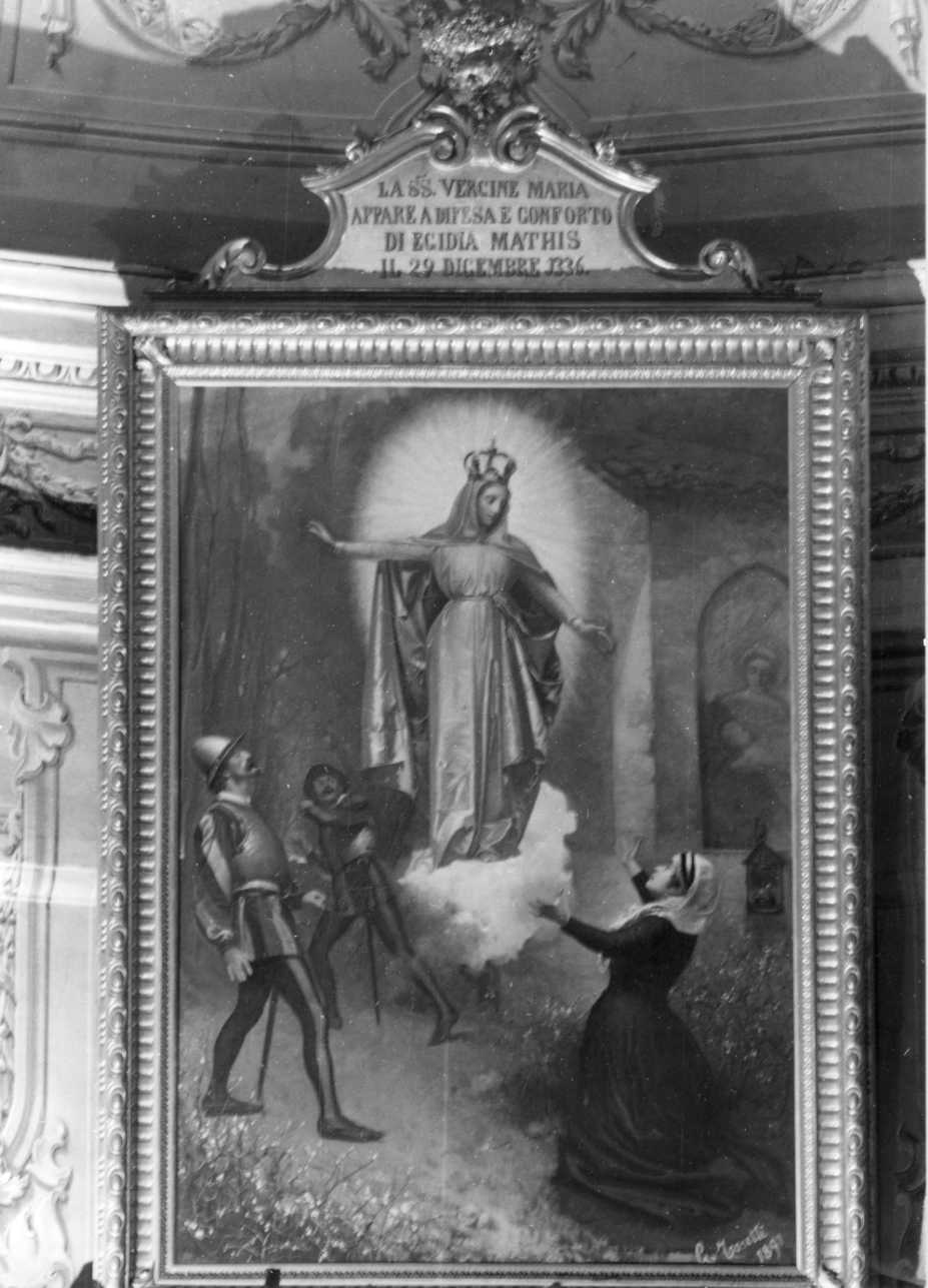 apparizione della Madonna (dipinto, opera isolata) di Tosetti Giovanni (fine sec. XIX)