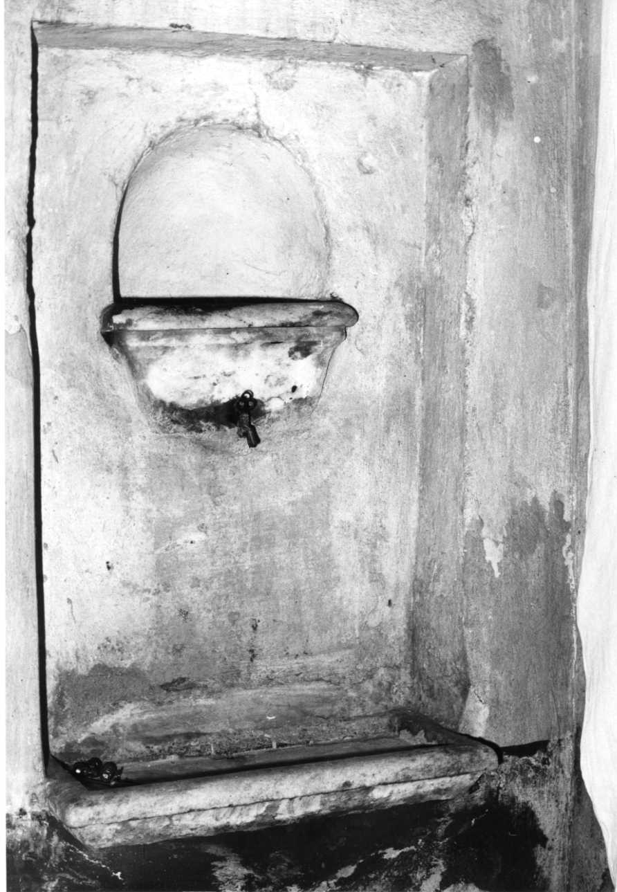 lavabo da sacrestia, opera isolata - bottega piemontese (prima metà sec. XVII)