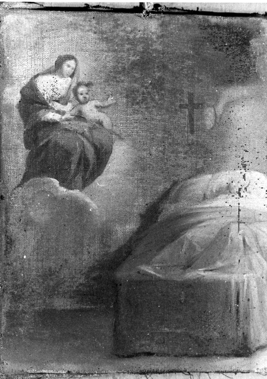Intervento della Madonna per guarigione (ex voto, opera isolata) - ambito piemontese (seconda metà sec. XVIII)
