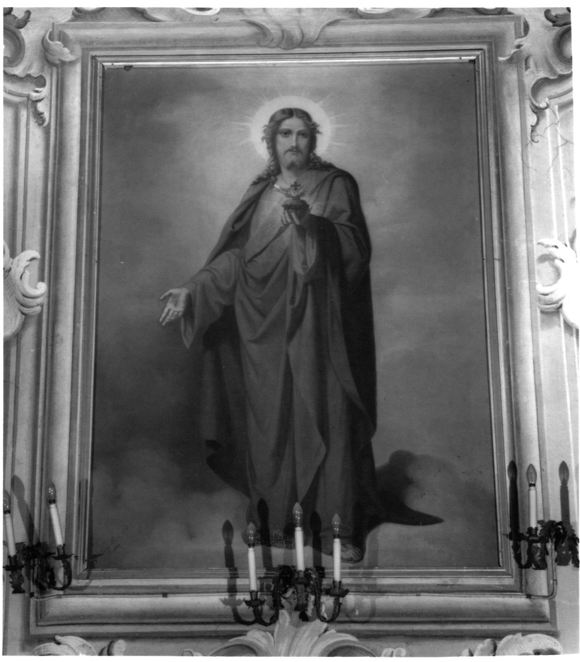 Sacro Cuore di Gesù (dipinto, opera isolata) di Molineris Luigi (seconda metà sec. XIX)