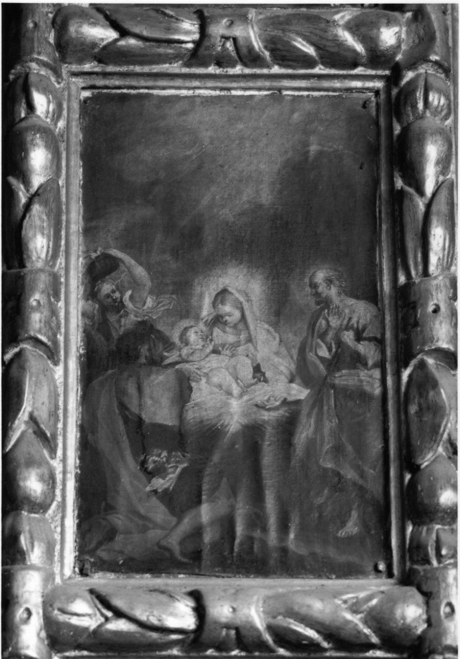 natività di Gesù (dipinto, elemento d'insieme) - ambito piemontese (fine/inizio secc. XVII/ XVIII)