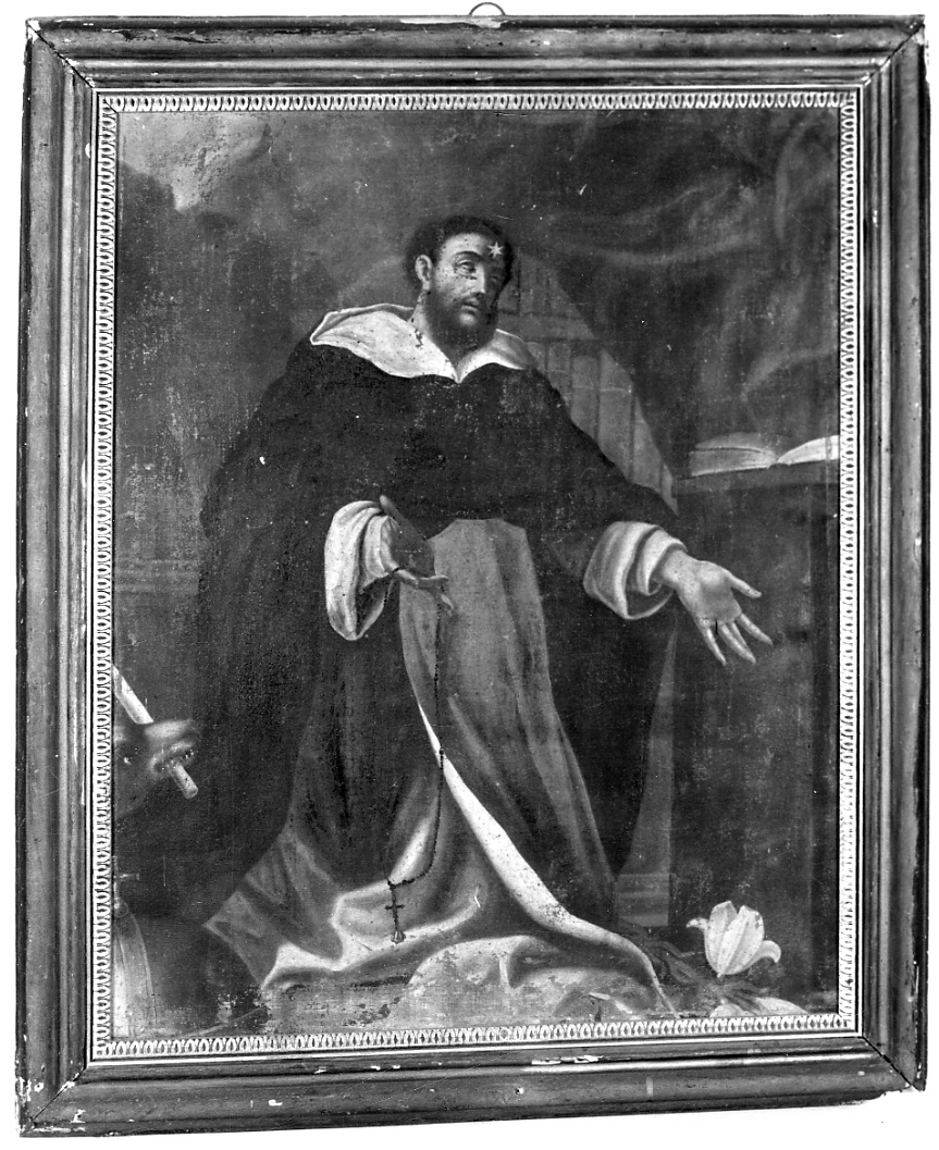 San Domenico in preghiera (dipinto, opera isolata) - ambito piemontese (metà sec. XVII)