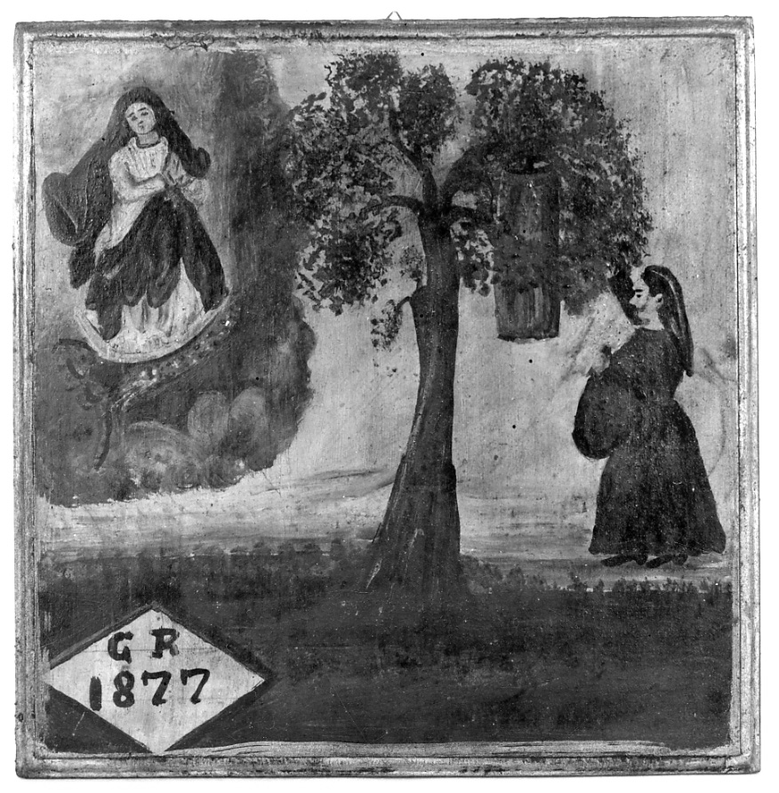 apparizione della Madonna Immacolata (ex voto, opera isolata) - ambito piemontese (sec. XIX)