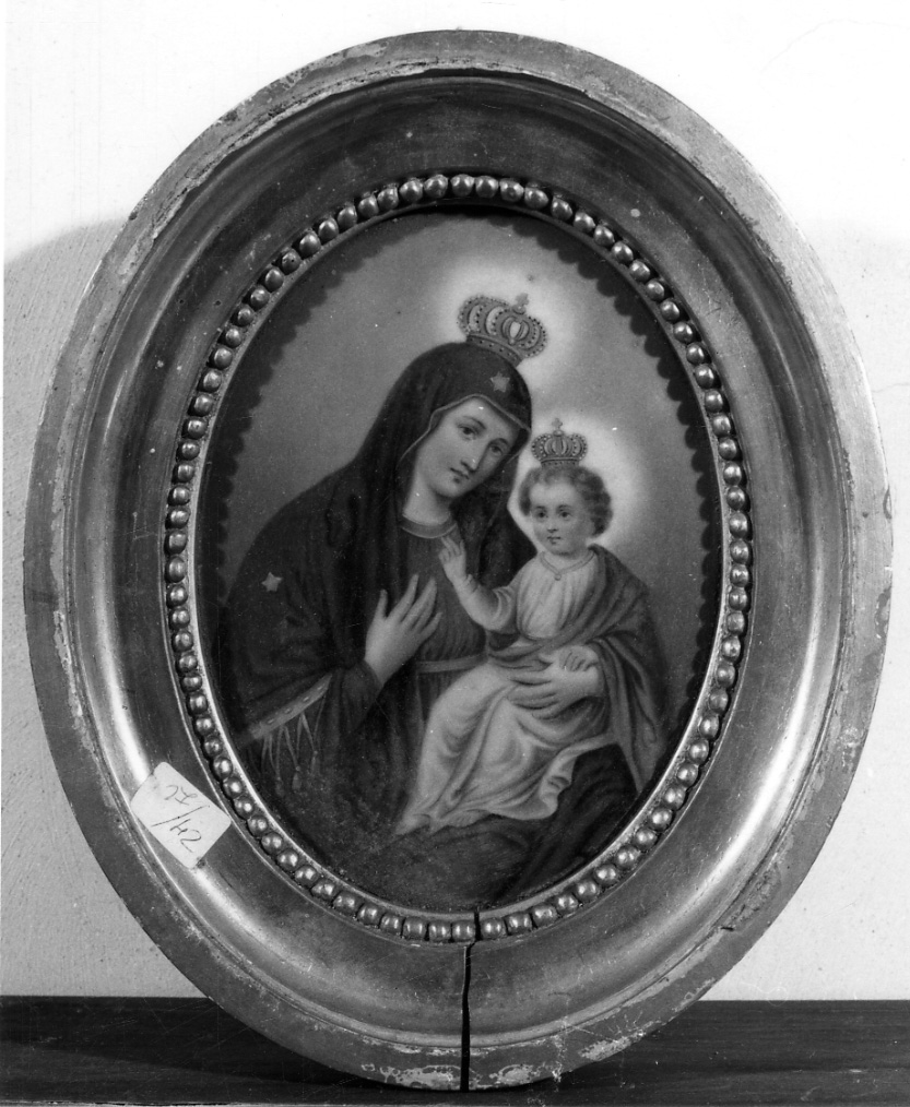 Madonna con Bambino (dipinto, opera isolata) - ambito piemontese (metà sec. XIX)