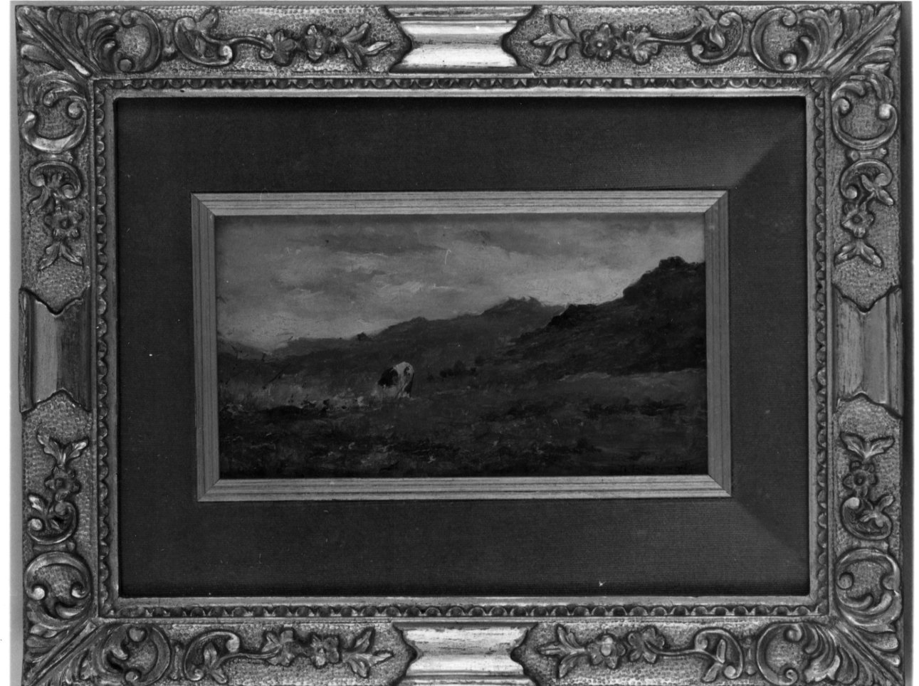 Impressione in montagna, paesaggio montano (dipinto, opera isolata) di Rabioglio Domenico (fine sec. XIX)
