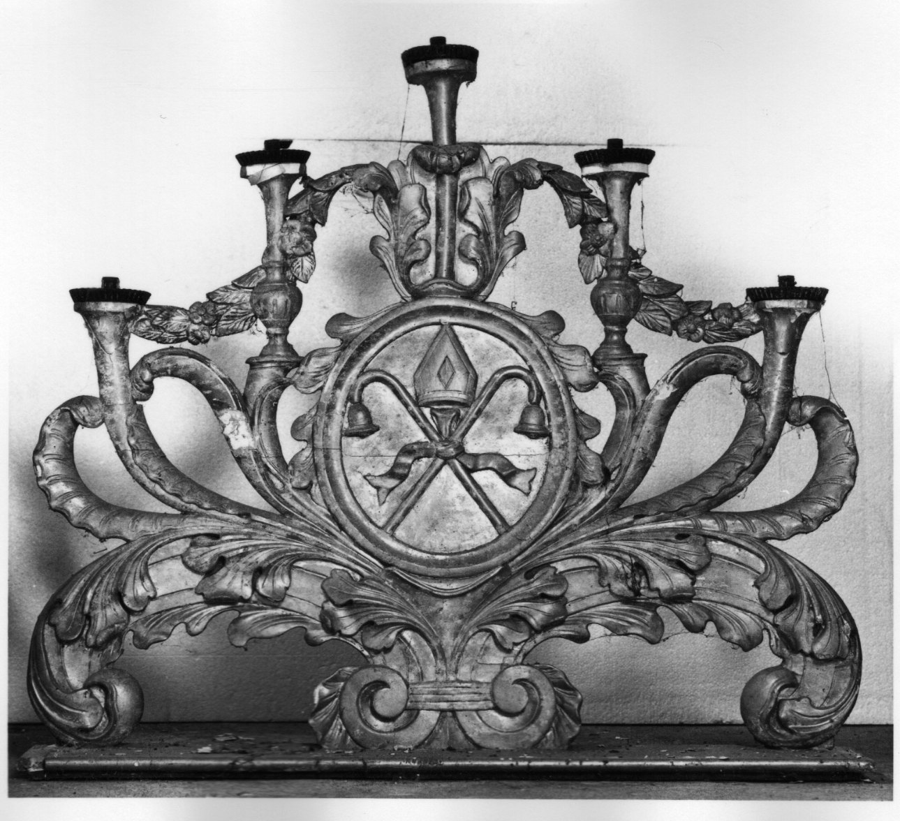 candelabro, serie - bottega piemontese (fine/inizio secc. XIX/ XX)