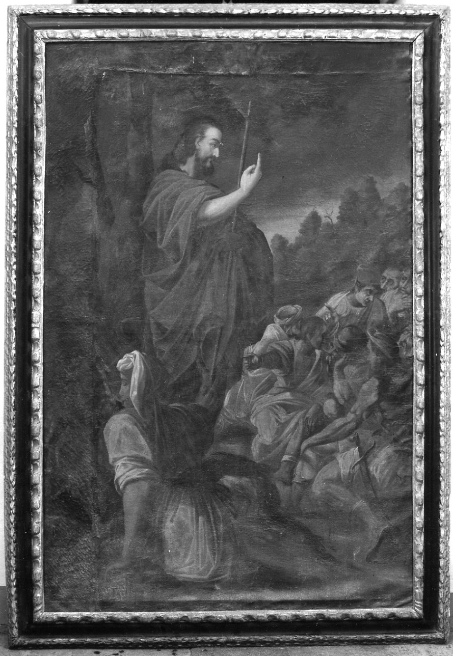 San Giovanni Battista indica Cristo alle turbe (dipinto, opera isolata) di Molineri Giovanni Antonio (scuola) (prima metà sec. XVII)