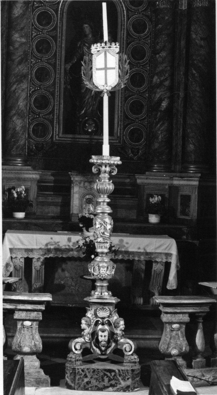 candeliere d'altare, serie - bottega piemontese (fine, prima metà sec. XVII, sec. XVIII)