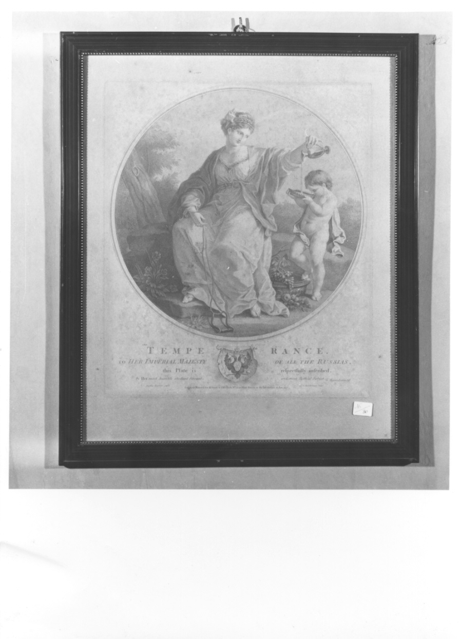 Temperanza (stampa, elemento d'insieme) di Scorodoumoff Gavrila Ivanovitch, Kauffmann Angelica (sec. XVIII)