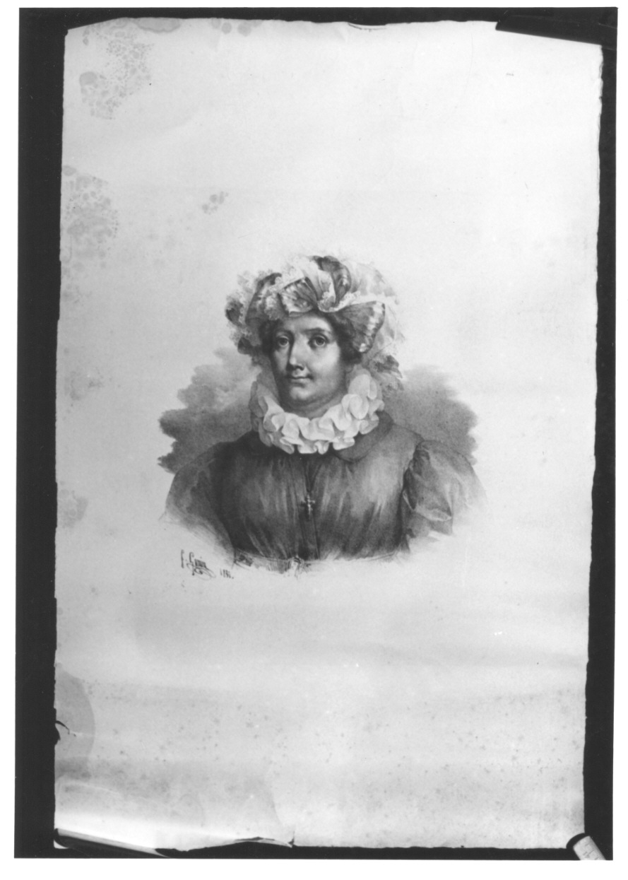ritratto di donna (stampa) di Gonin Francesco (secondo quarto sec. XIX)