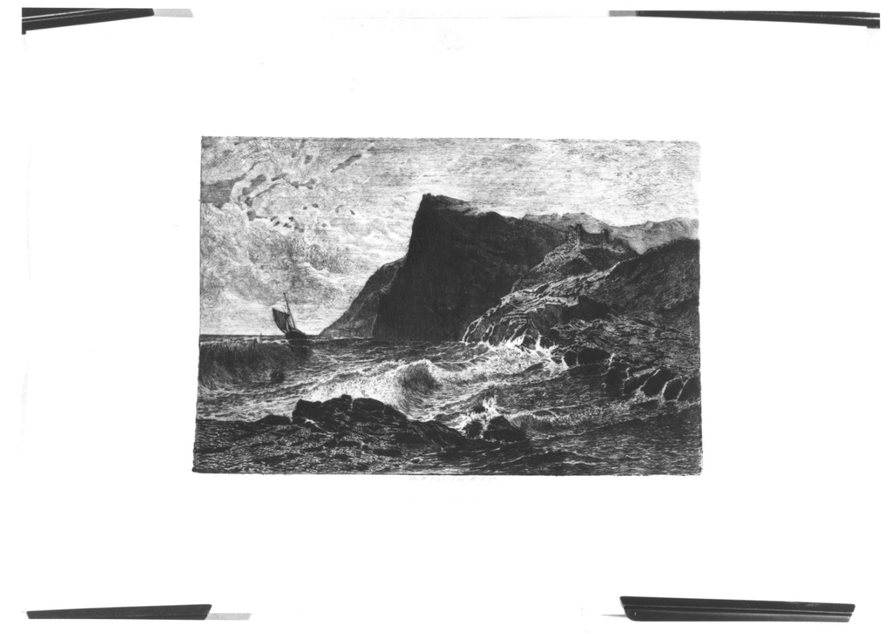 paesaggio marino (stampa) di Baccalario Angelo, Corsi C (seconda metà sec. XIX)