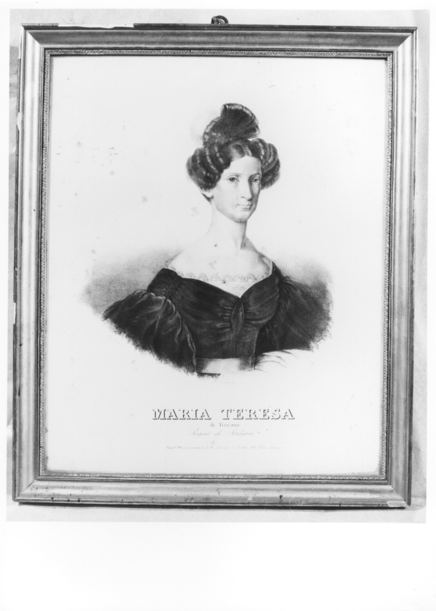 ritratto a mezzo busto di Maria Teresa di Toscana (stampa) di Novo Paolo, Petronilla Pietro (secondo quarto sec. XIX)