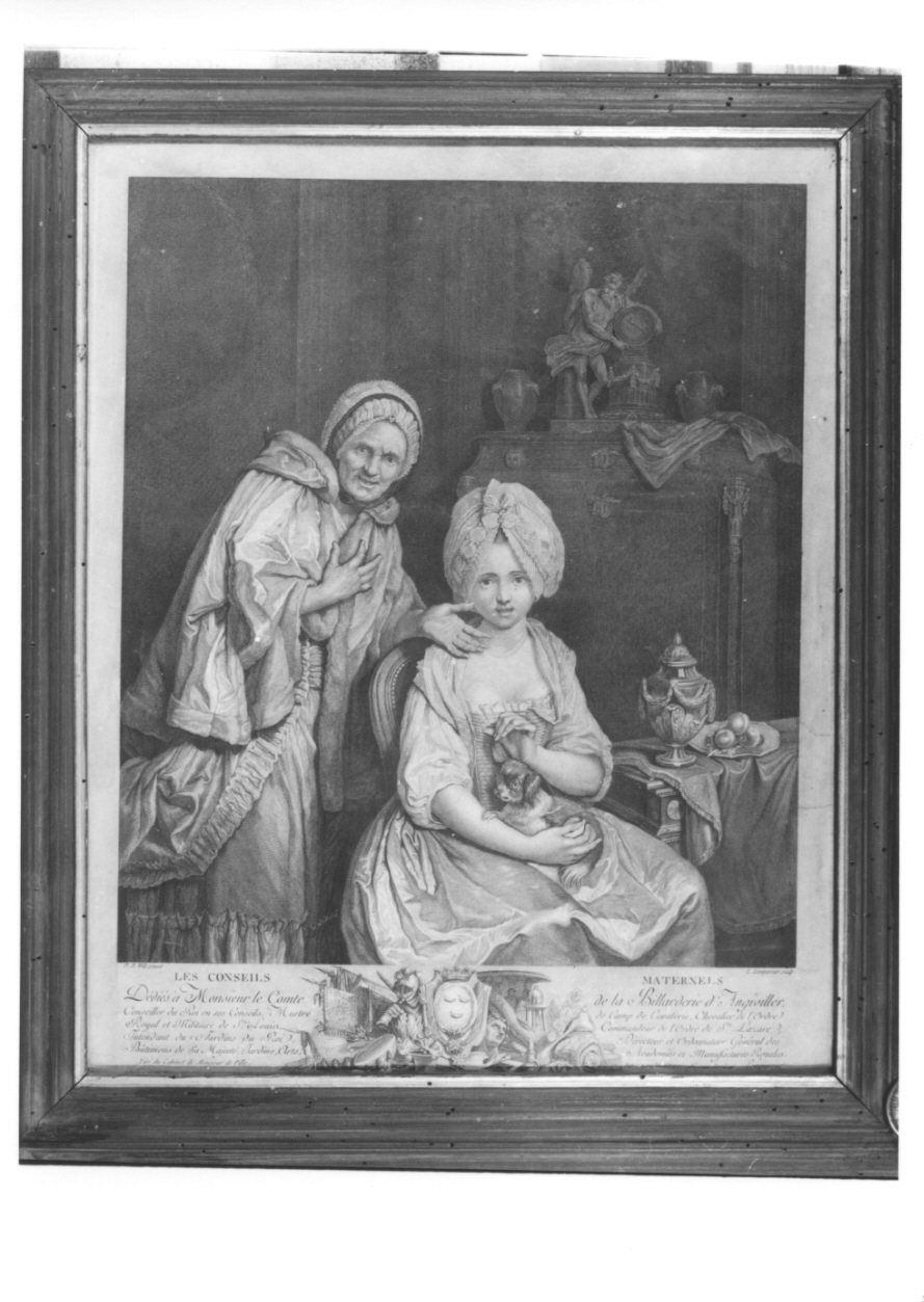 madre e figlia (stampa) di Lampereur Louis-Simon (seconda metà sec. XVIII)