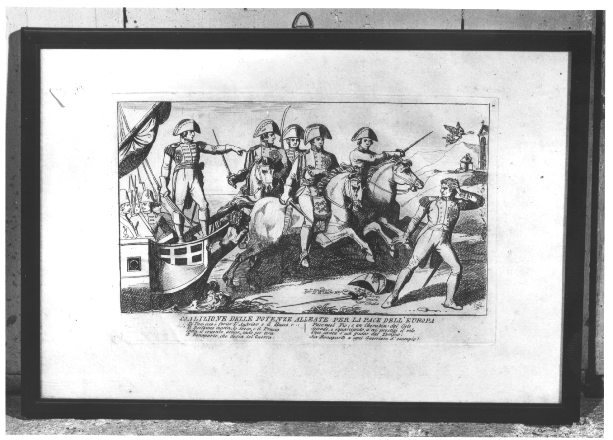 coalizione antifrancese caccia Napoleone (stampa, serie) - ambito romano (secondo quarto sec. XIX)