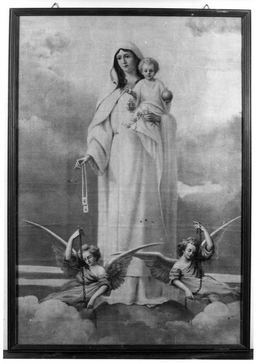 Madonna con Bambino e angeli (stampa) - ambito piemontese (inizio sec. XX)