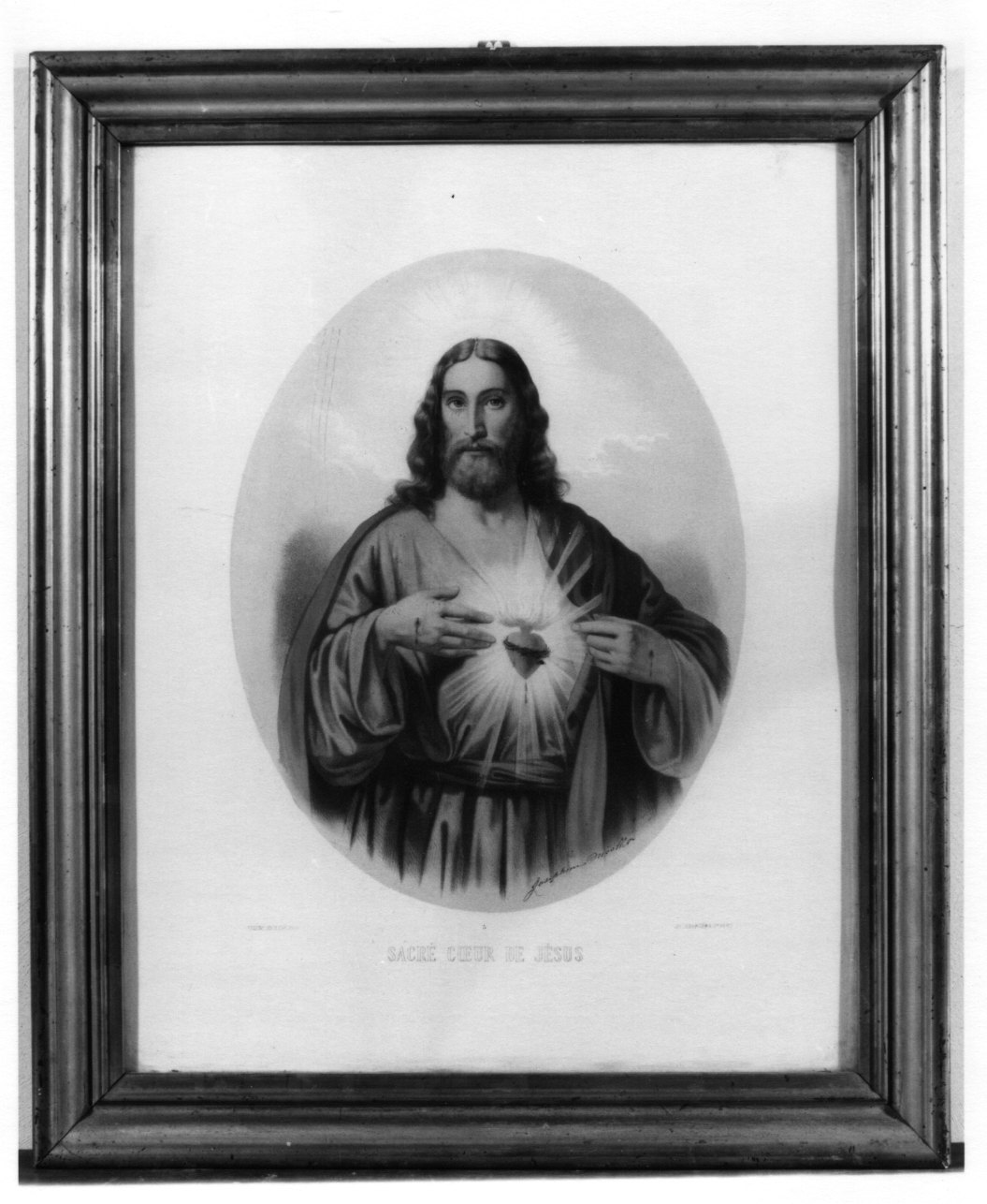 Sacro Cuore di Gesù (stampa) di Ducollet Joséphine (metà sec. XIX)