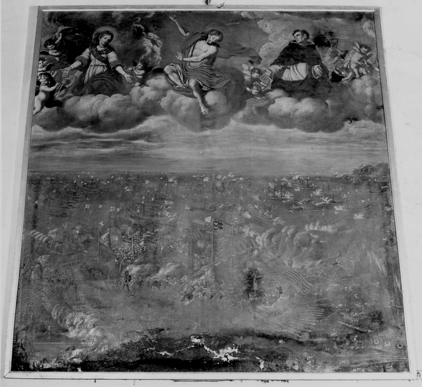 battaglia di Lepanto (dipinto, opera isolata) - ambito ligure-piemontese (metà sec. XVII)