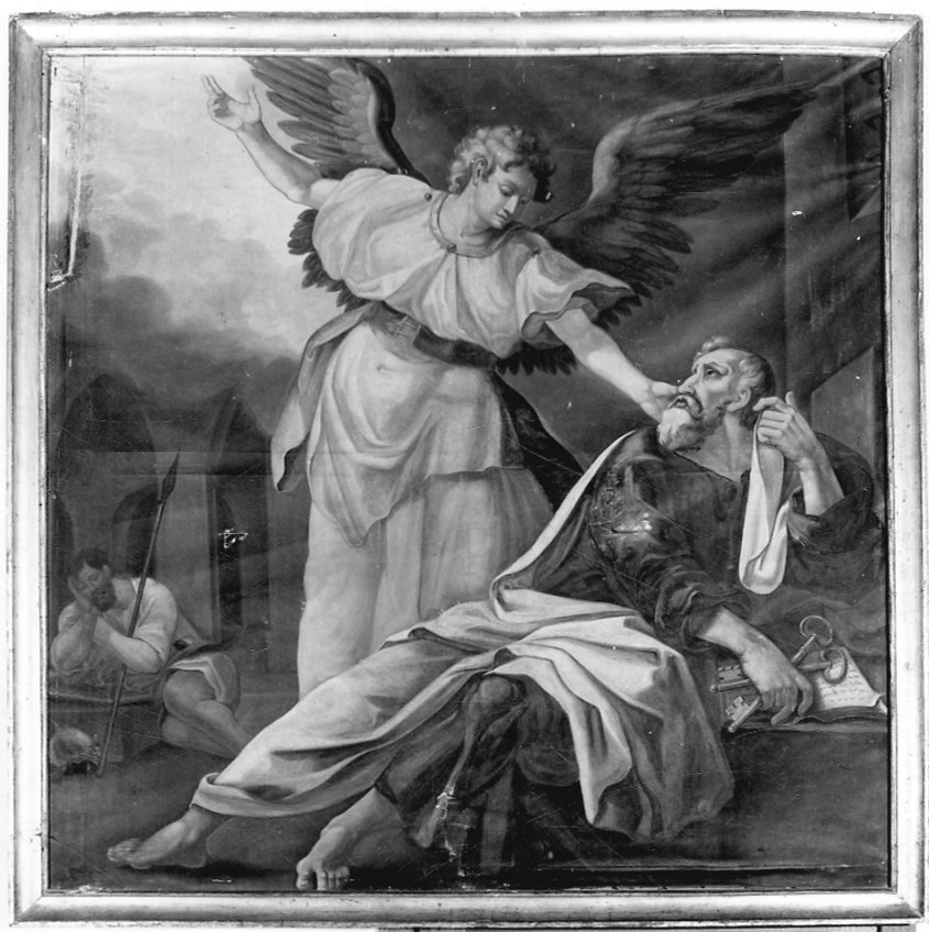San Pietro liberato dal carcere da un angelo (dipinto, opera isolata) - ambito astigiano (metà sec. XIX)