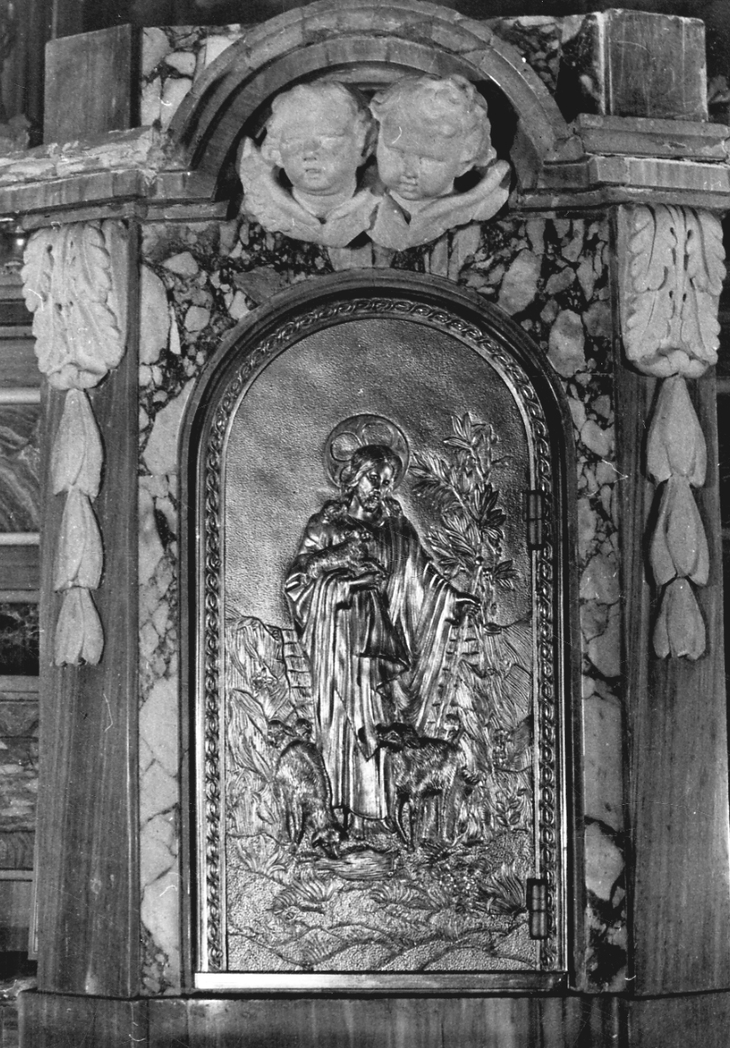 Cristo Buon Pastore (sportello di tabernacolo, opera isolata) - bottega piemontese (secondo quarto sec. XX)