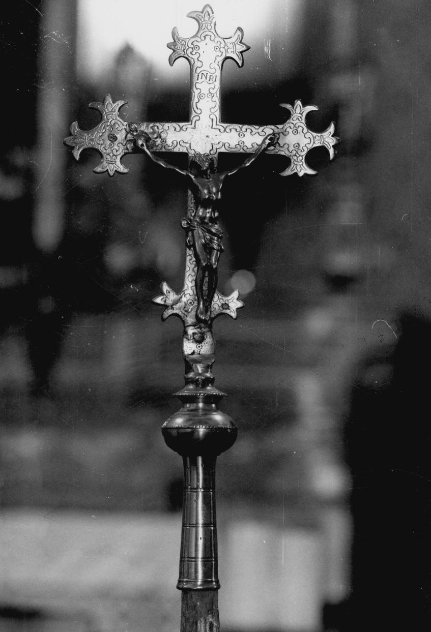 Cristo crocifisso (croce processionale, opera isolata) - bottega piemontese (metà sec. XVIII)