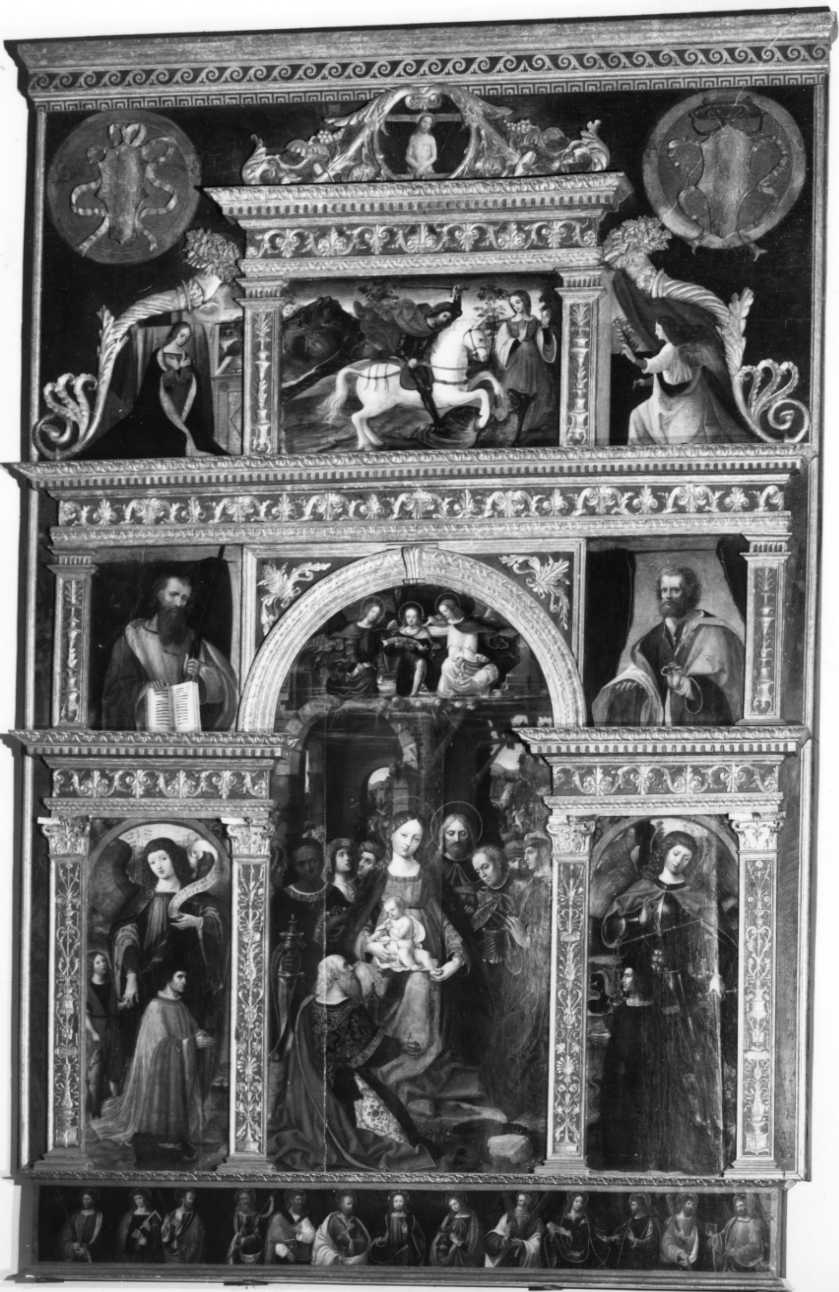 cornice di pala d'altare, opera isolata di Gandolfino da Roreto (primo quarto sec. XVI)