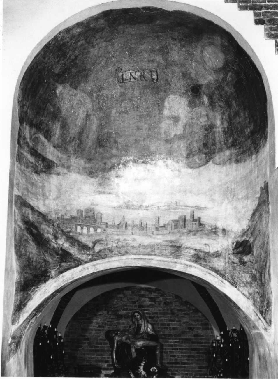 veduta di Asti (dipinto, opera isolata) - ambito astigiano (sec. XVII)