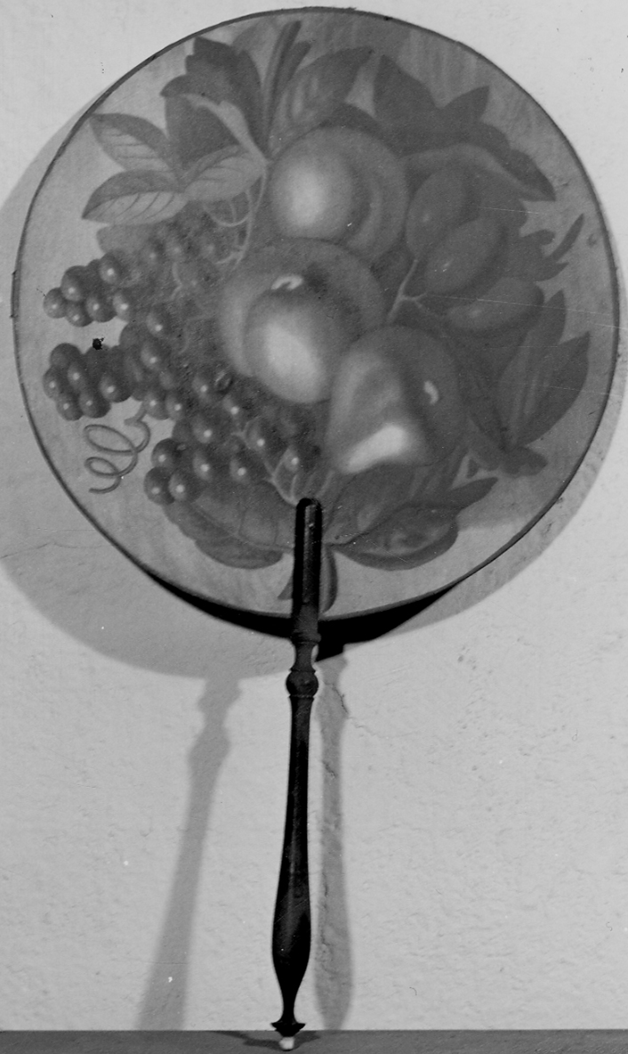 natura morta con frutta (ventola, opera isolata) - bottega novarese (seconda metà sec. XIX)