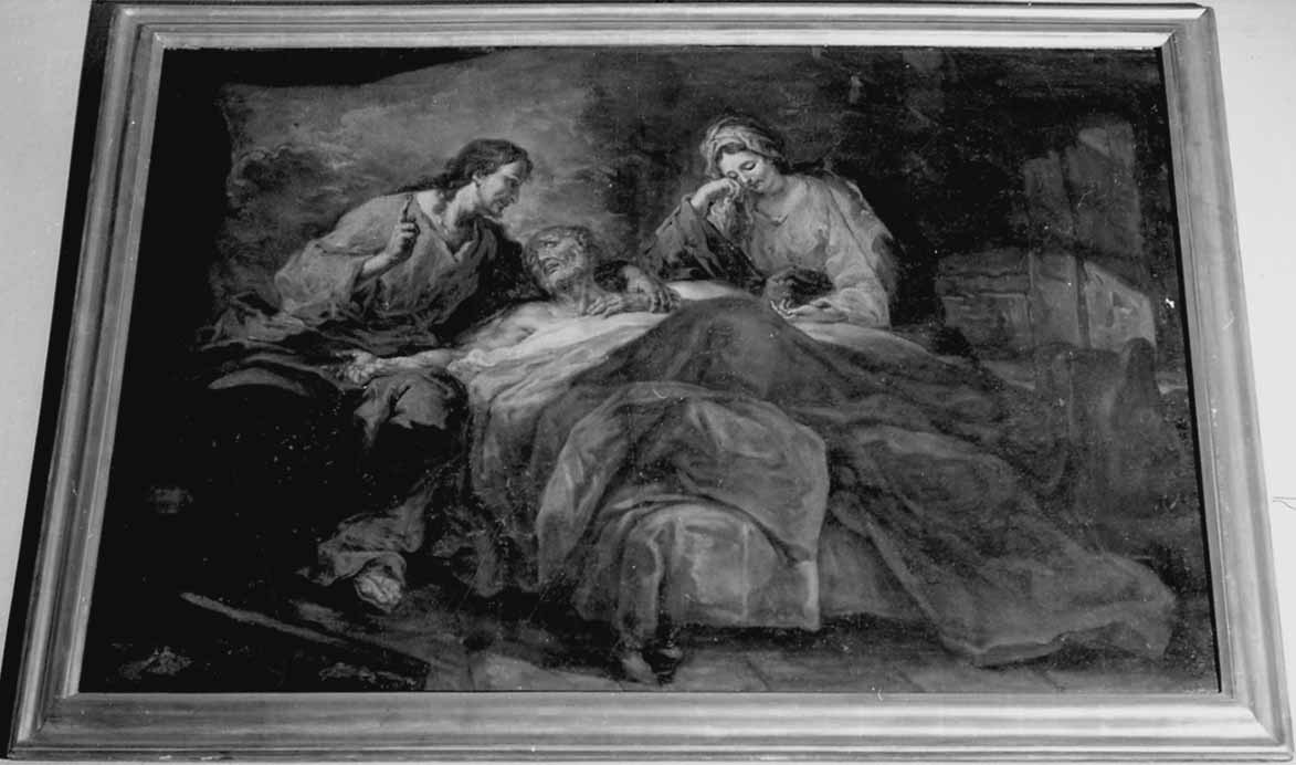 morte di San Giuseppe (dipinto, opera isolata) di Pianca Giuseppe Antonio (attribuito) (prima metà sec. XVIII)