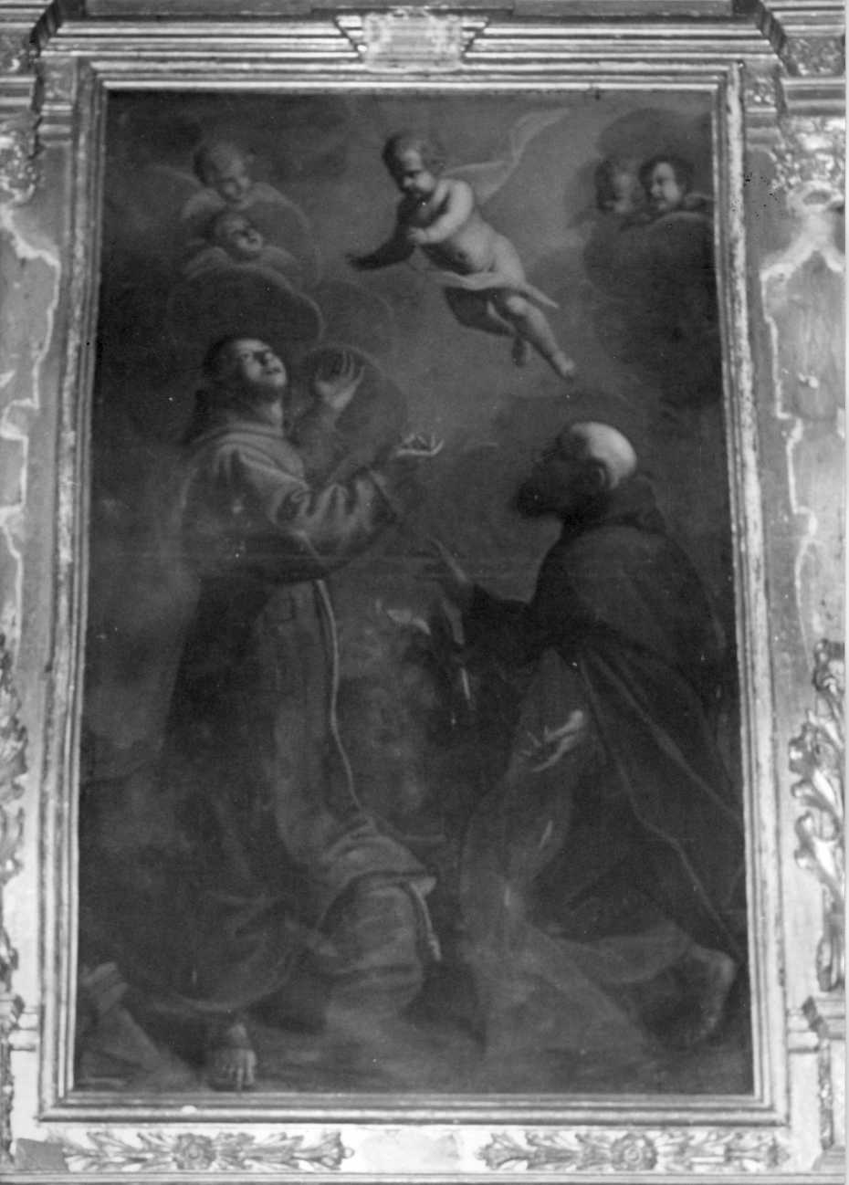 Gesù Bambino con Sant'Antonio da Padova e Sant'Antonio Abate (dipinto, opera isolata) - ambito lombardo-piemontese (seconda metà sec. XVII)