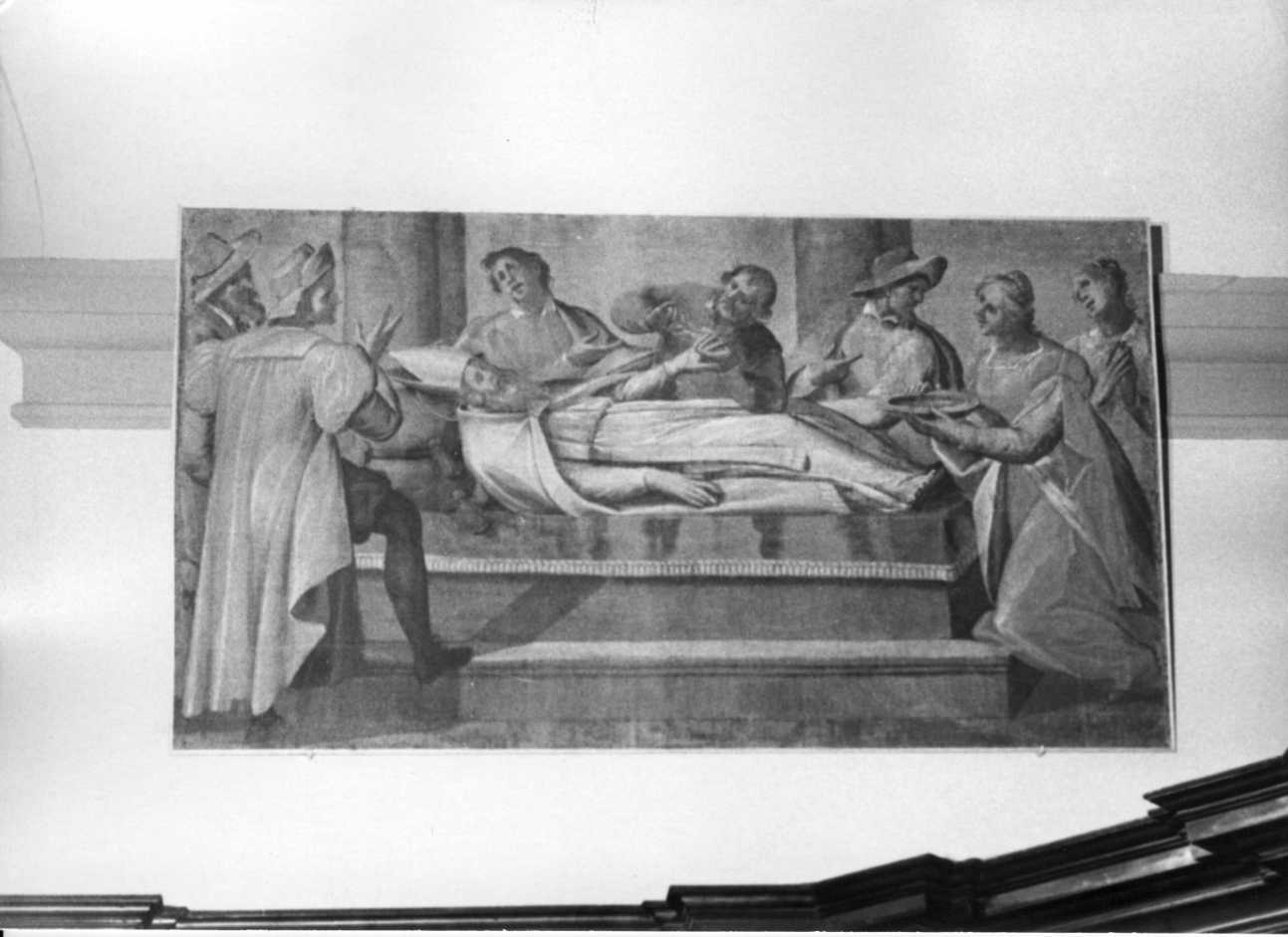 Miracolo del corpo di San Gaudenzio dopo la morte (dipinto, elemento d'insieme) di Della Rovere Giovanni Mauro detto Fiamminghino (prima metà sec. XVII)