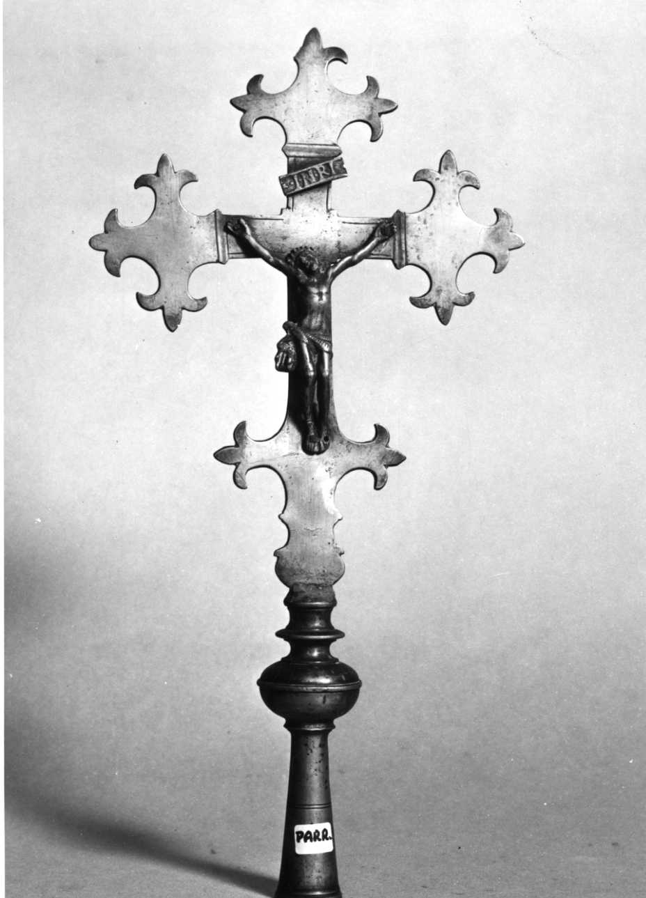 Cristo crocifisso (croce processionale, opera isolata) - bottega novarese (sec. XVII)