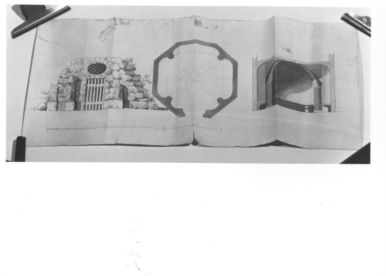 Progetto per tempietto (disegno, opera isolata) - ambito piemontese (inizio sec. XIX)