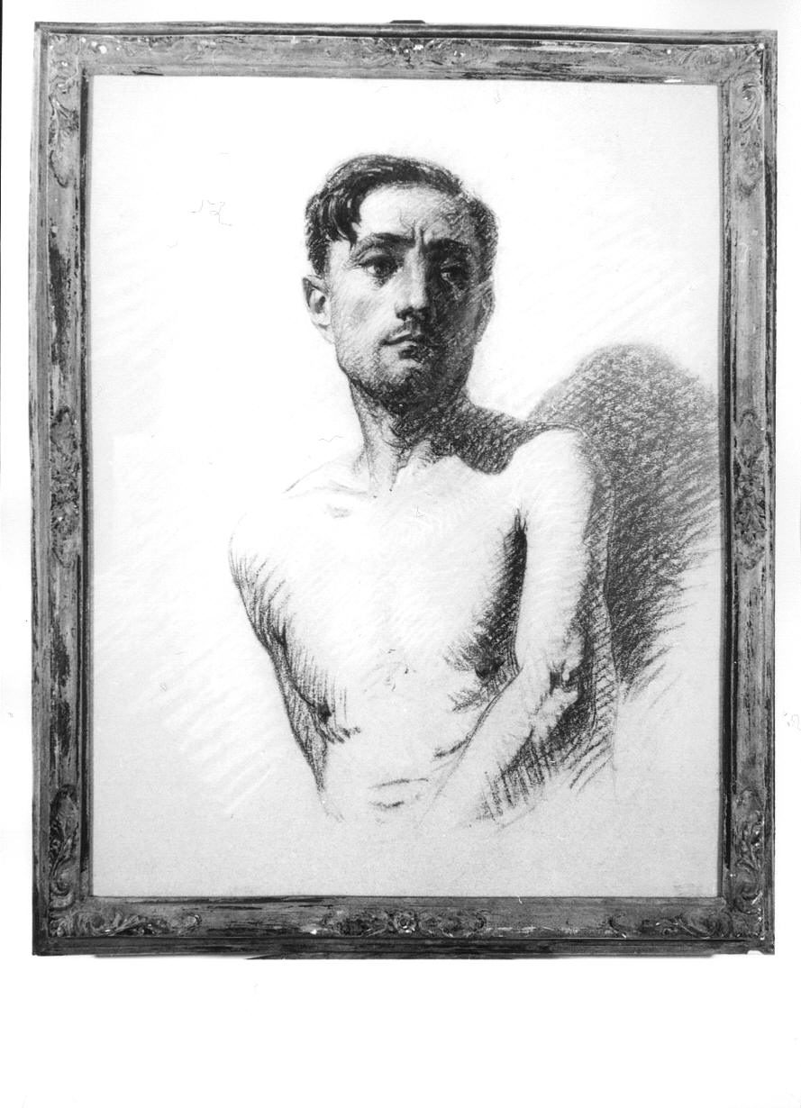 ritratto d'uomo (disegno, opera isolata) di Strocco Carlo Oreste (prima metà sec. XX)