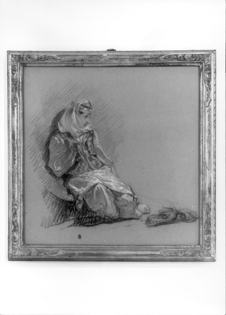 ritratto di giovane araba (disegno, opera isolata) di Strocco Carlo Oreste (prima metà sec. XX)
