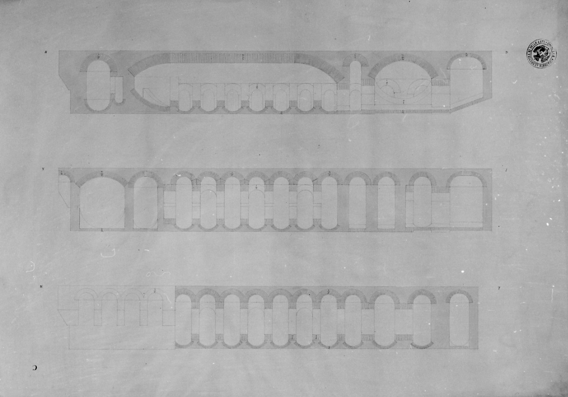 Nizza Marittima: S. Maria delle Grazie, particolari strutturali della chiesa della Madonna delle Grazie di Nizza (disegno, opera isolata) di Vernier G (secondo quarto sec. XIX)