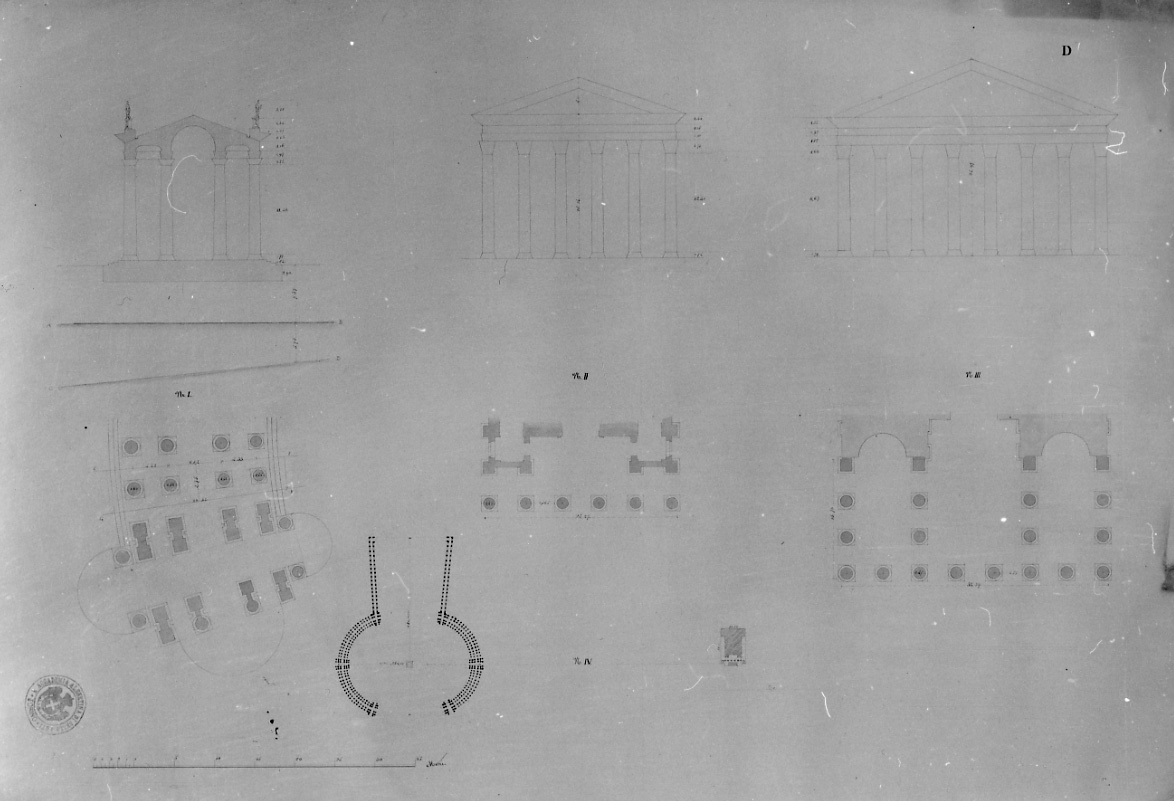 Nizza Marittima: S. Maria delle Grazie, particolari strutturali della chiesa della Madonna delle Grazie di Nizza (disegno, opera isolata) di Vernier G (secondo quarto sec. XIX)