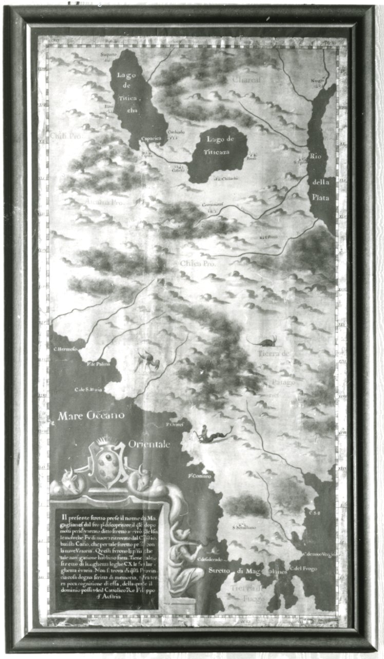 carta geografica di parte dello stretto di Magellano (disegno) di Silvestri Bartolomeo (inizio sec. XIX)