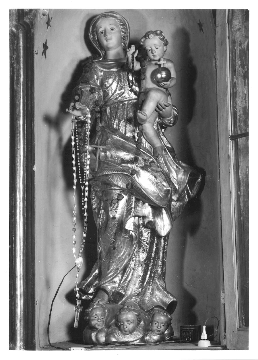 Madonna del Rosario (statua, elemento d'insieme) - bottega ossolana (primo quarto sec. XVIII)